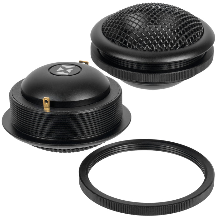 XQS653KIT 700W Peak (350W RMS) 6.5" X-Series 3-Way Component Speaker System with Carbon Fiber Cones and 30mm Silk Dome Tweeters