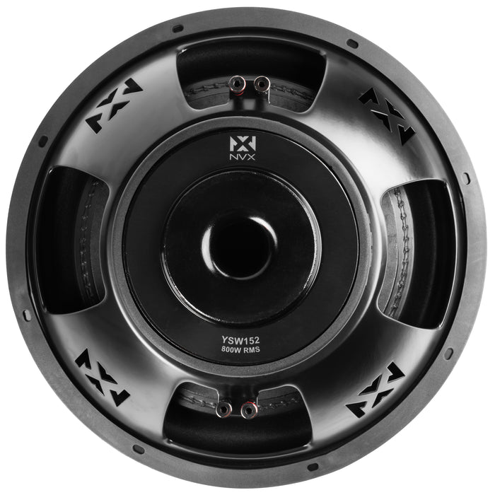 YSW152 1600W Peak (800W RMS) Y-Series 12" Dual 2-Ohm Subwoofer