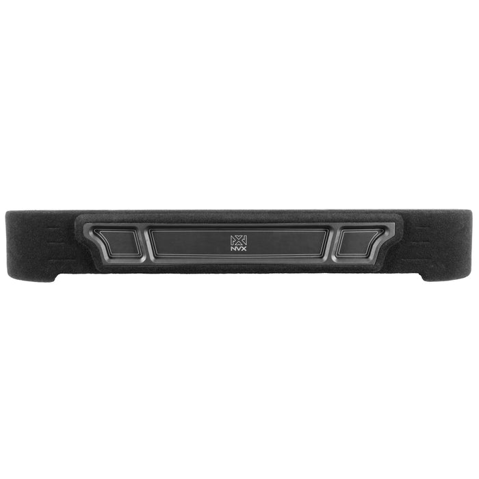 Custom Dual 10" Under-seat Sealed Unloaded Subwoofer Enclosure with LED Lighting for 2009-Up Ford F-150 Super Crew and 2017-Up F-250/350 Super Duty Crew Cab Trucks | BE-FD-09F150SC-S210