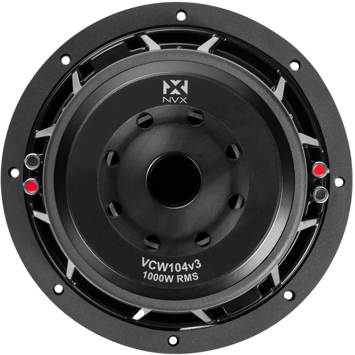 VCW104 Version 3 (VCW104v3) 2000W Peak (1000W RMS) 10" VC-Series v3 Dual 4-Ohm Subwoofer