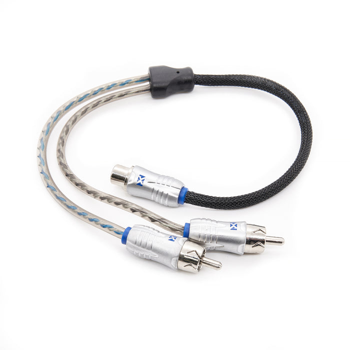 XIX2M 1 Female to 2 Male Y-Adapter X-Series RCA Audio Interconnect Cables (2-pack)