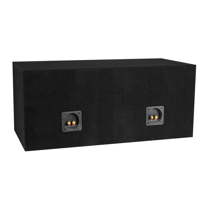 XMDFS102 Dual 10" Sealed 3/4" (2.0 cubic ft) MDF Black Carpeted Subwoofer Enclosure