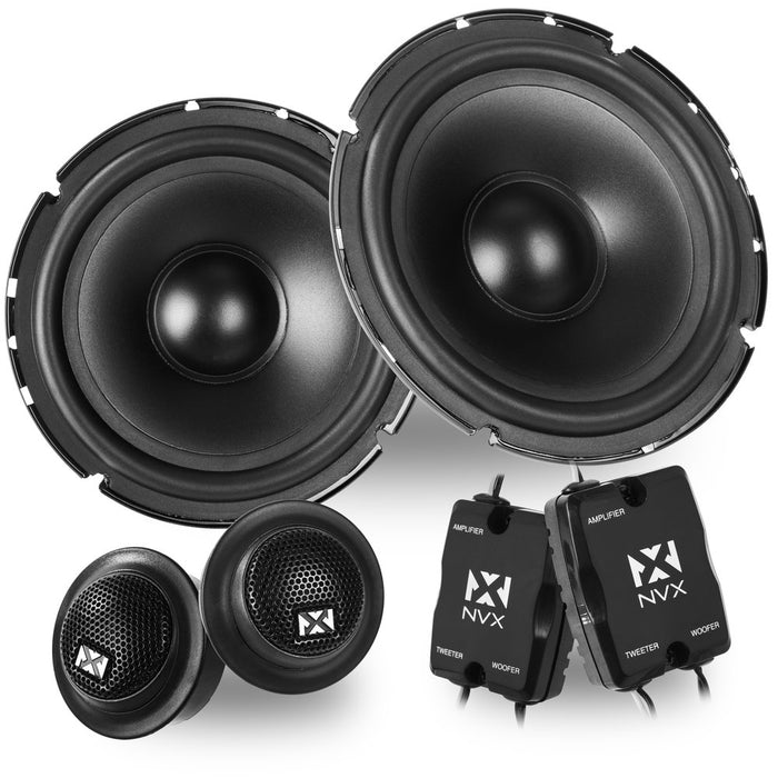 NSP65KIT 600W Peak (200W RMS) 6.5" N-Series 2-Way Component Speakers with 20mm Silk Dome Tweeters